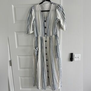 Zara Striped Button Up Dress